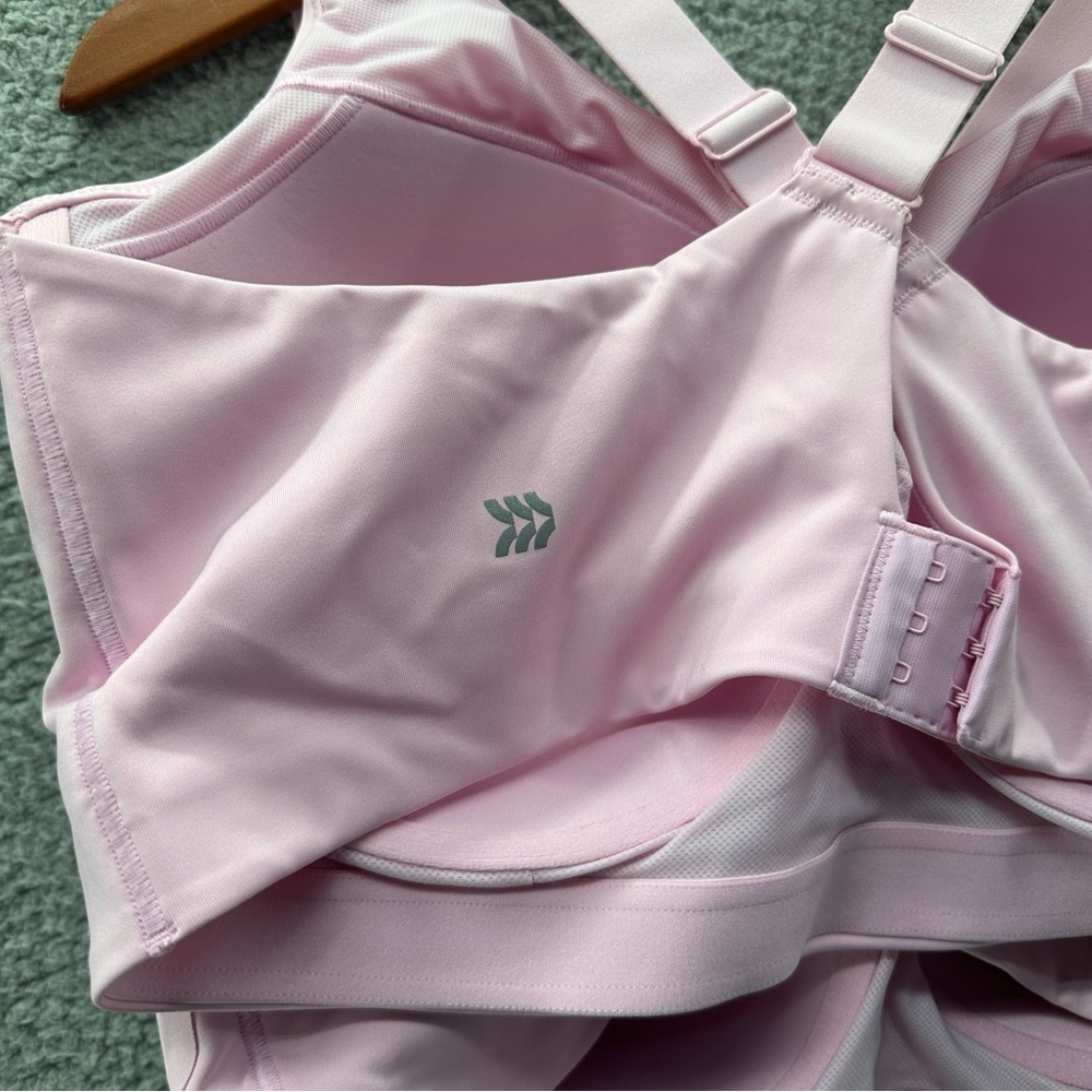 Women's Pink Crisscross Sports Bra - Picture 5 of 7